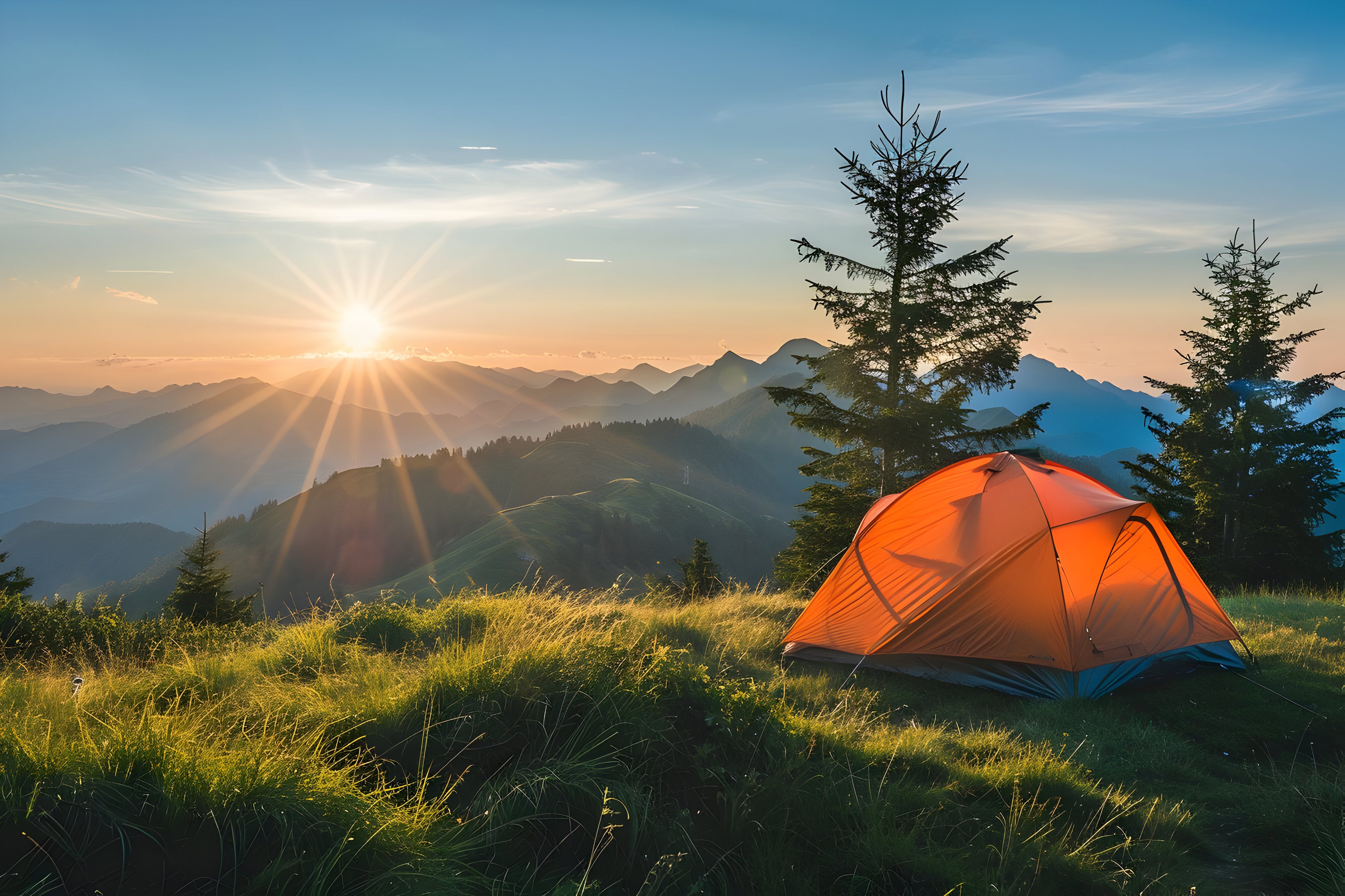 Pegasus Outdoors Mountain Camping Scene