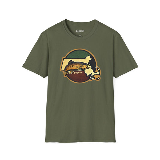 Pegasus Massachusetts Brown Trout T-Shirt - Pegasus Outdoors