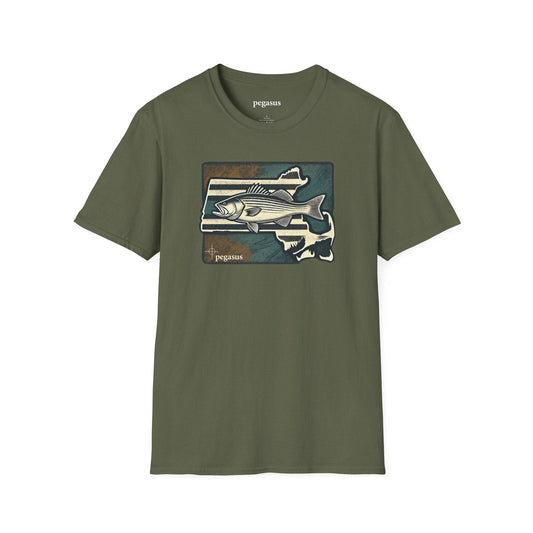 Pegasus Massachusetts Striped Bass T-Shirt - Pegasus Outdoors