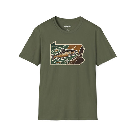 Pegasus Pennsylvania Brown Trout T-Shirt - Pegasus Outdoors