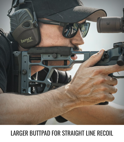 MDT ACC Elite Chassis System Larger Buttpad for Straight Line Recoil