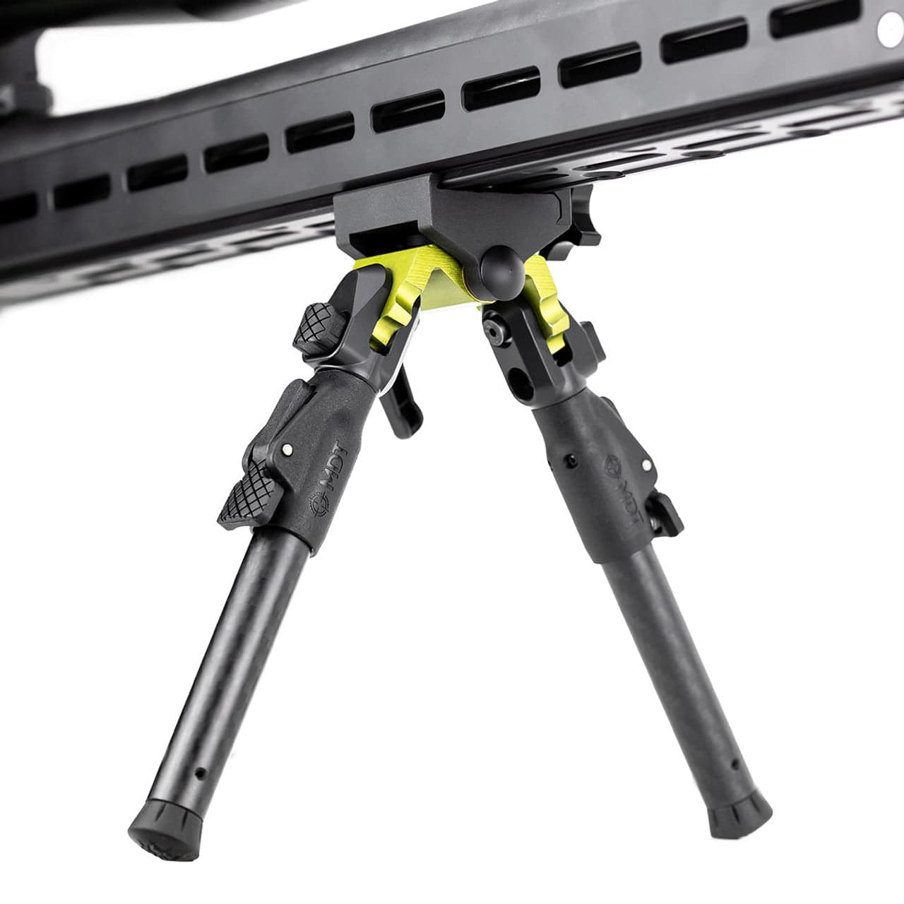 MDT GRND-POD Bipod Green ARCA RRS Mounted On Rifle