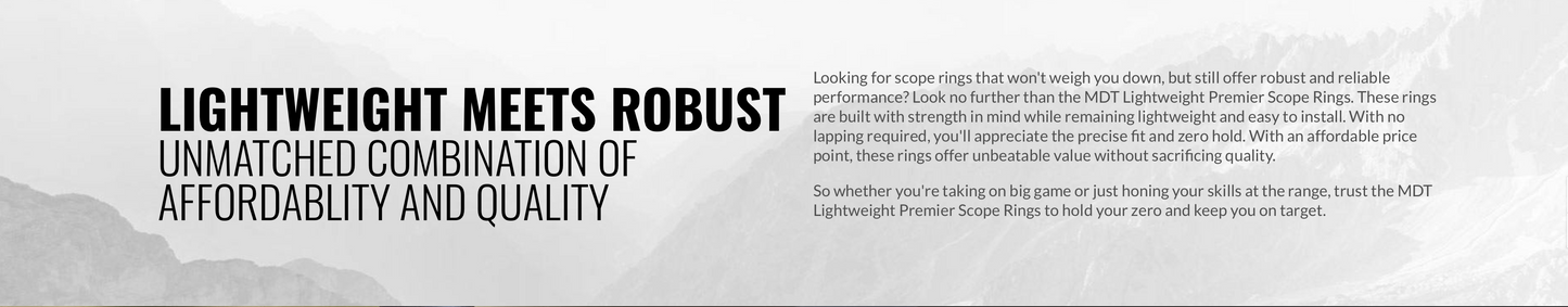 MDT Lightweight Premier Scope Rings Are Robust