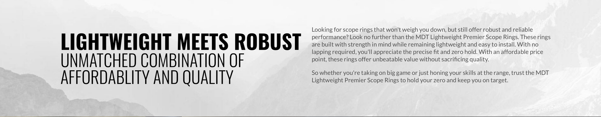 MDT Lightweight Premier Scope Rings Are Robust