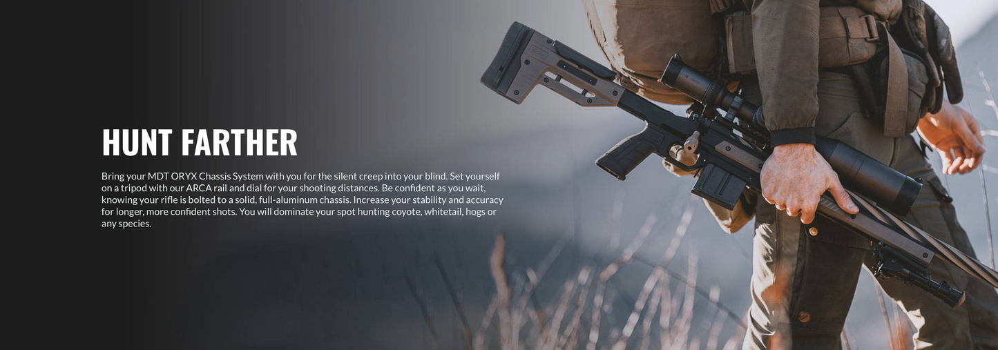 MDT ORYX Rifle Chassis Hunt Farther 