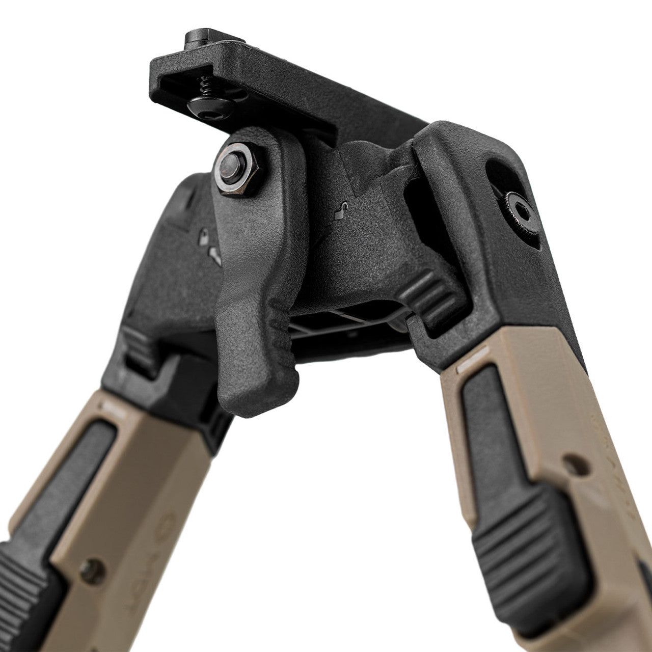 MDT ORYX Bipod FDE M-Lok Lever Close Up View