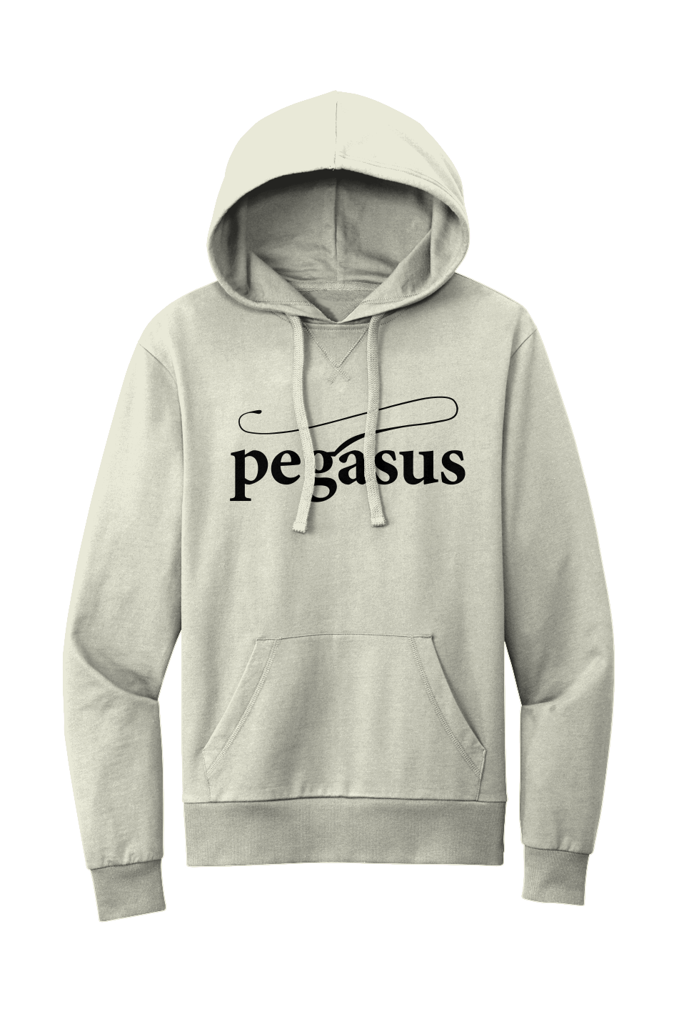 Pegasus Fly Line Logo Organic French Terry Pullover Hoodie - Pegasus Outdoors