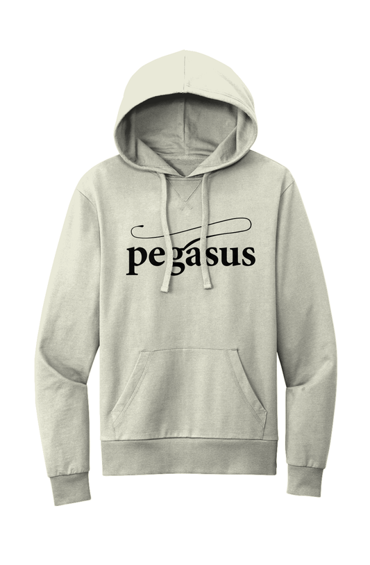 Pegasus Fly Line Logo Organic French Terry Pullover Hoodie - Pegasus Outdoors