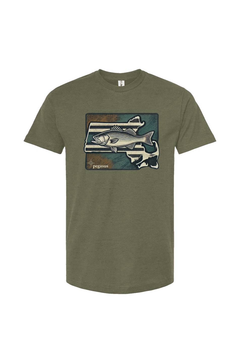 Pegasus Massachusetts Striped Bass T-Shirt - Pegasus Outdoors