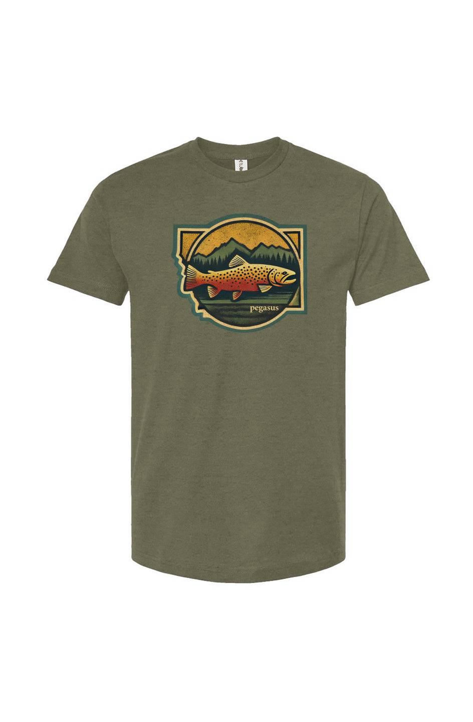 Pegasus Montana Brown Trout T-Shirt - Pegasus Outdoors