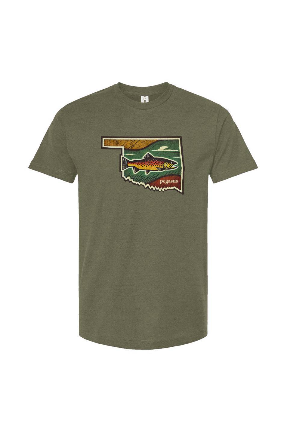 Pegasus Oklahoma Brown Trout T-Shirt - Pegasus Outdoors