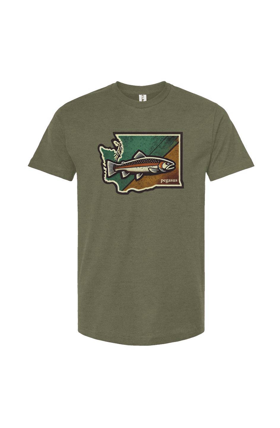 Pegasus Washington Rainbow Trout T-Shirt - Pegasus Outdoors