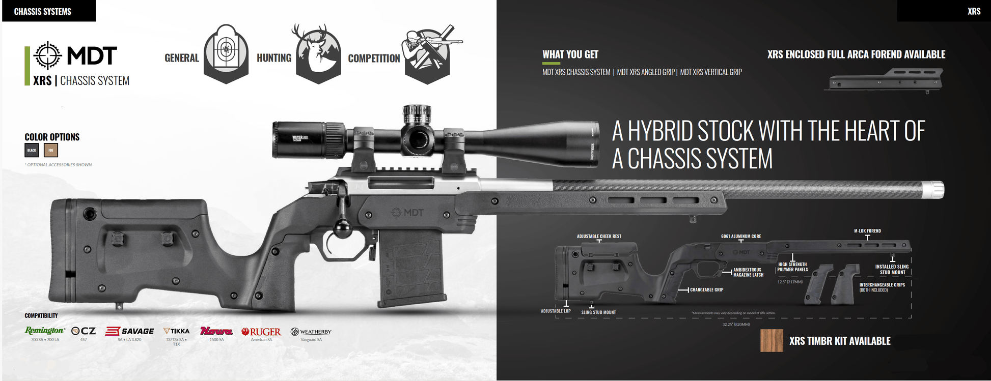 MDT XRS Rifle Chassis System - Pegasus Outdoors