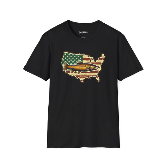 Pegasus USA Brown Trout T-Shirt - Pegasus Outdoors